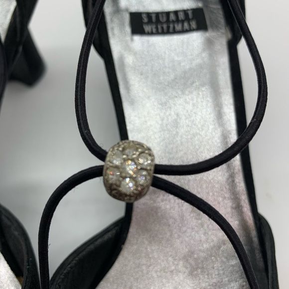 Stuart Weitzman Black event heels with crystal - Picture 3 of 8